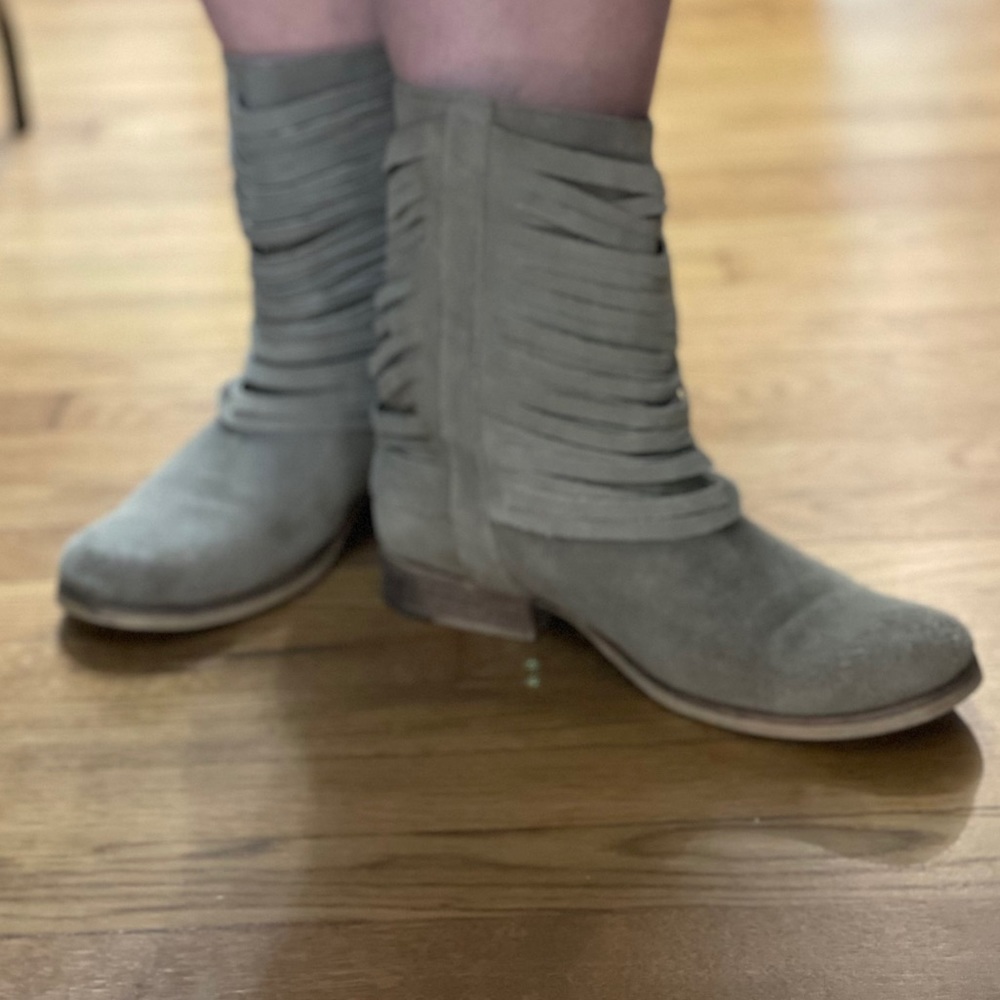 Ladies Matisse Leather ankle boots in gray suede - Picture 7 of 7